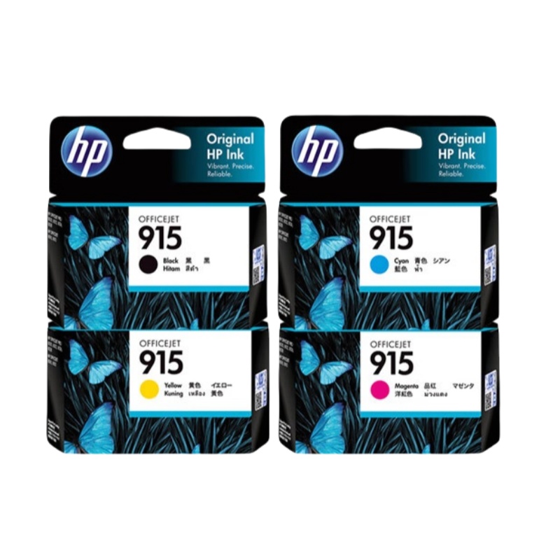 惠普 915 原装墨盒 标准容量 黑色300页+彩色315页 （单位：套） 适用机型HP OfficeJet 8020 四色