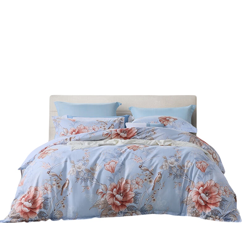 富安娜（FUANNA） 云锦星晴 磨毛四件套 203*229cm （单位：套）  