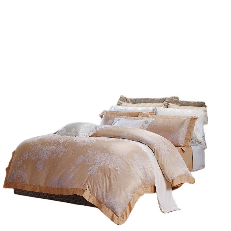 富安娜（FUANNA） 米兰风情 素提四件套 203*229cm （单位：套）  