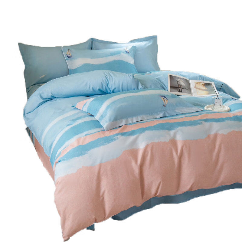 恒源祥 TBK2018A 全棉四件套 烟波浩渺 200*230cm （单位：套）  