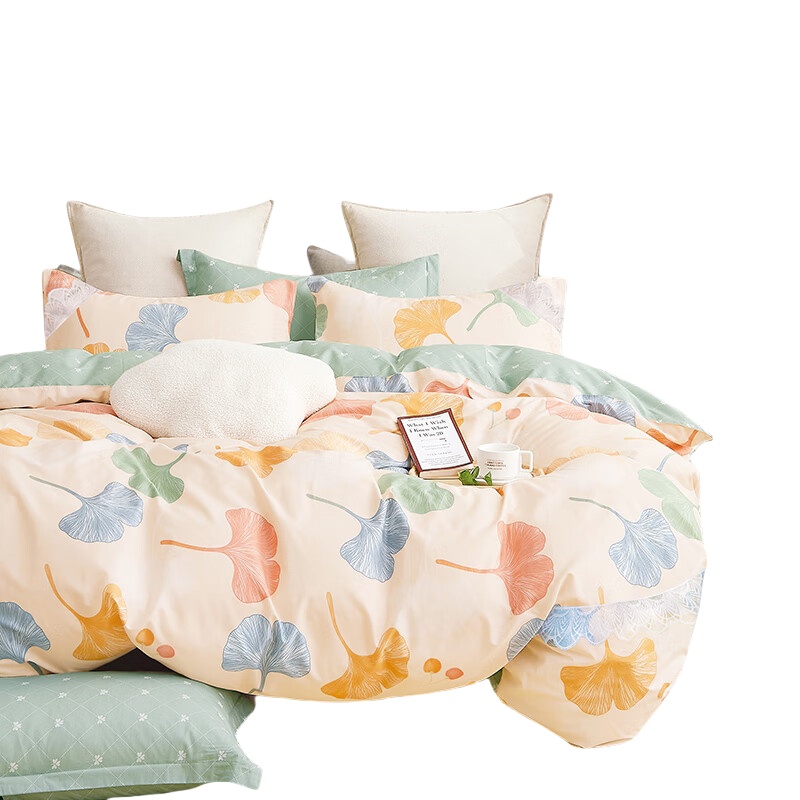 金丝莉（KINTHERI） 叶舞 陌上花开全棉四件套 200*230cm （单位：套）  