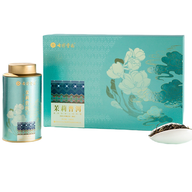 七彩云南 茉莉 普洱散茶礼盒 60g/罐 3罐/盒 （单位：盒）  