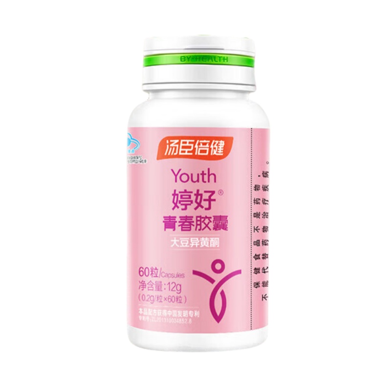 汤臣倍健（BYHEALTH） AA010404 婷好青春胶囊 大豆异黄酮 60粒 （单位：瓶） 新老包装随机发货 