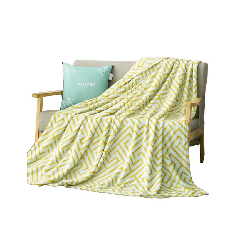 艾逸瑶选 JF-24103 艾菲尔毛毯 180*200cm （单位：条） 黄色