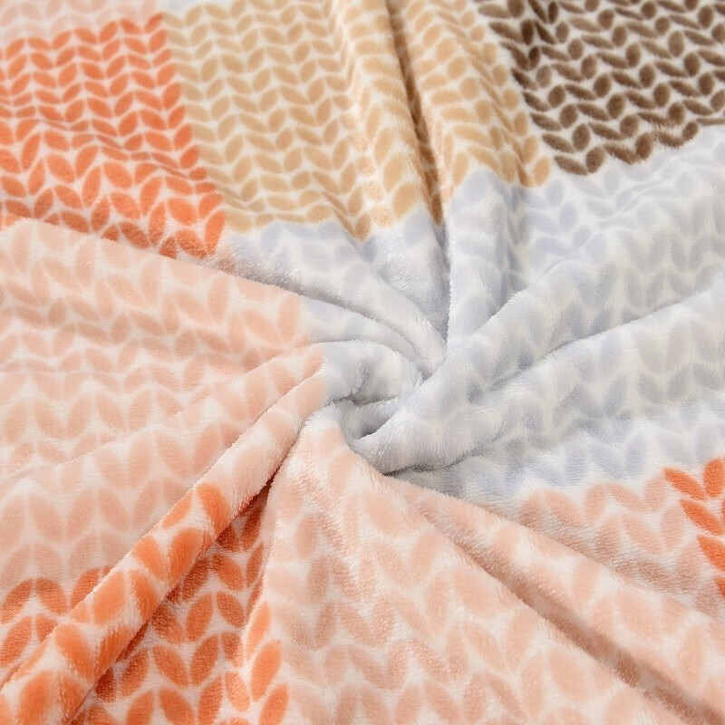 富安娜（FUANNA） 甜橙时光 单层法兰绒毯 100*140cm （单位：条）  橙色