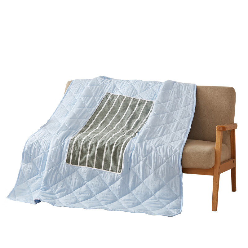 恒源祥 TDK1001-5 绿条全棉靠垫被 110*150cm （单位：床）  