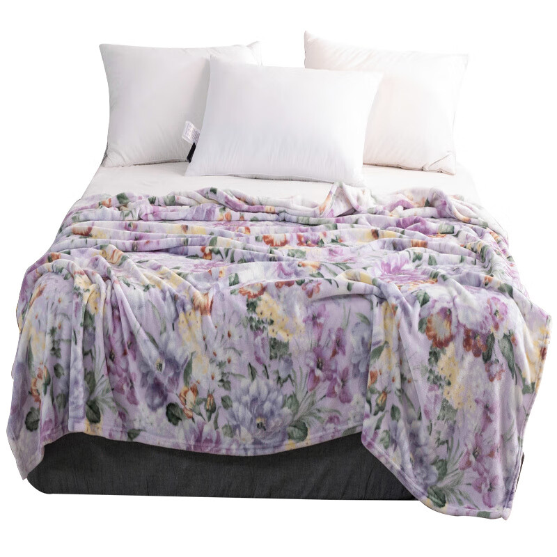 梦洁家纺 1010537560 法兰绒毯花间意 180*200cm （单位：条）  