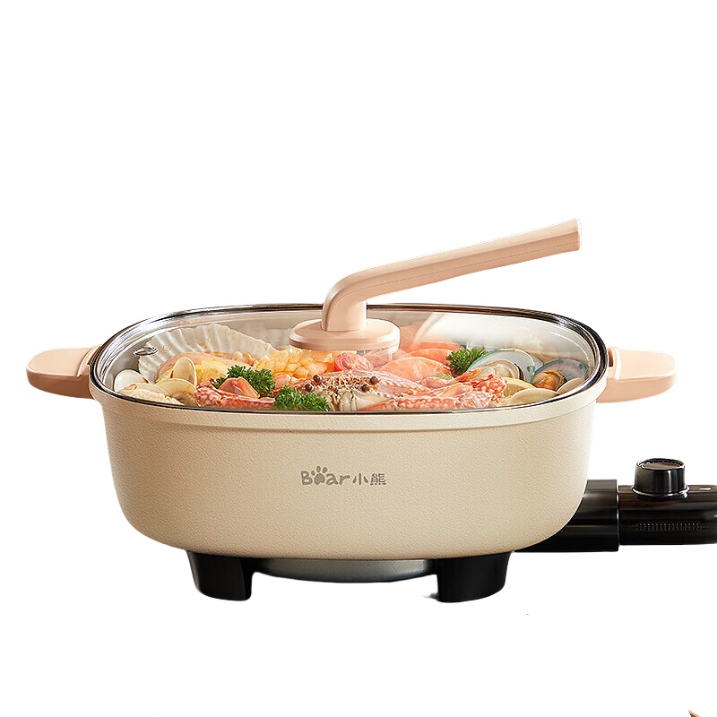 小熊（Bear） DHG-D60F1 鸯锅电火锅 6L （单位：台）  奶咖色