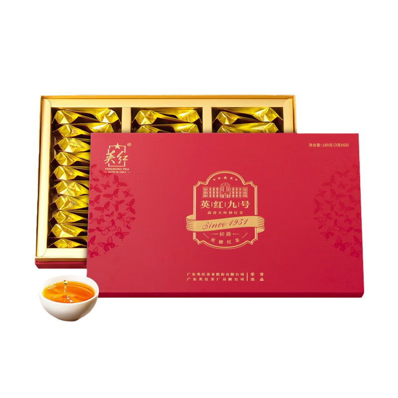 英红 侯爵九号 英德红茶礼盒 一级 3g/袋 60袋/盒 （单位：盒）