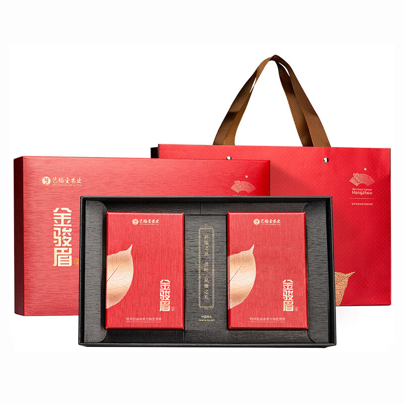 艺福堂 特级金骏眉悠叶 红茶礼盒 300g/盒 （单位：盒）  红色