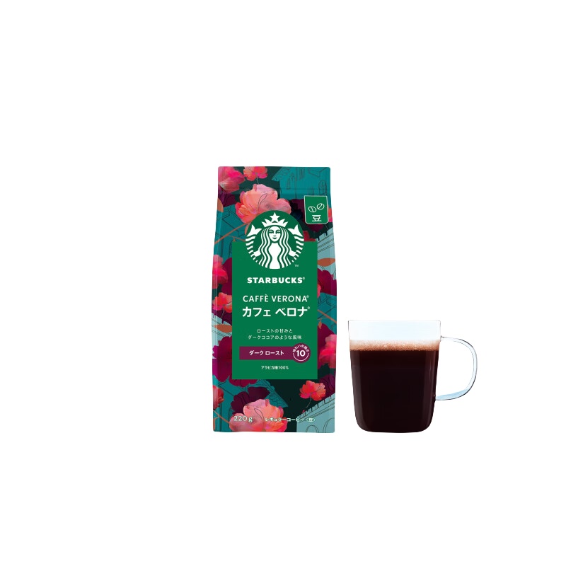 星巴克（Starbucks） 佛罗娜 精品烘焙咖啡豆 深烘黑咖啡 220g （单位：袋）  