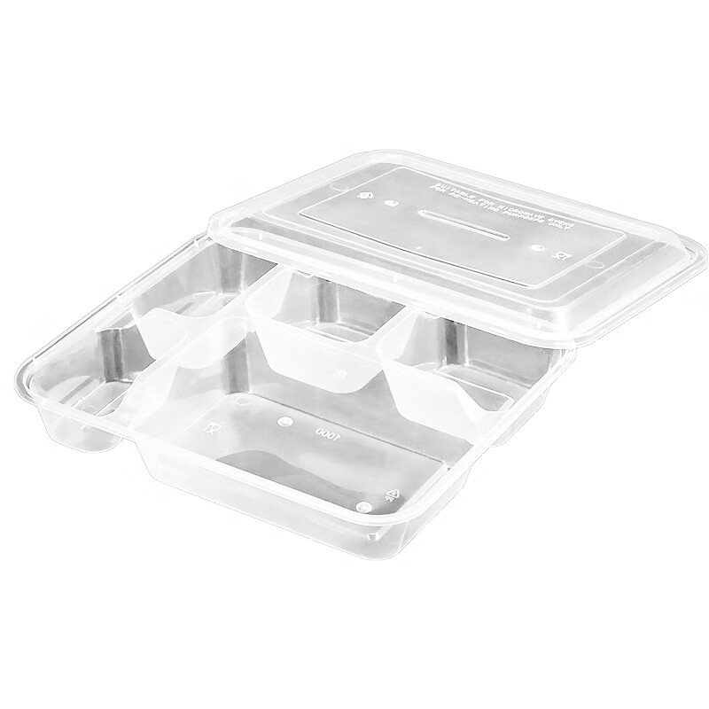 艾逸瑶选 NY-21161 一次性塑料带盖五格餐盒 1000ml 150个/箱 （单位：箱）  