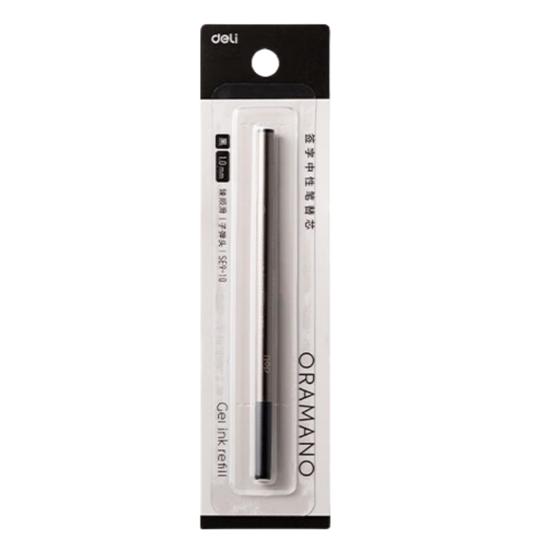 得力（deli） SE9-10 中性笔替芯 1.0mm （单位：支）  黑色