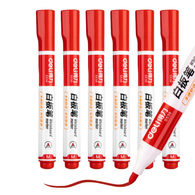 得力（deli） S536 白板笔 10支/盒 （单位：盒）  红色