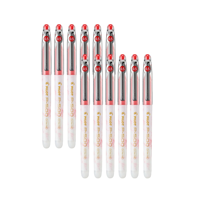 百乐（pilot） BL-P50 P500考试中性笔 0.5mm 12支/盒 （单位：盒）  红色
