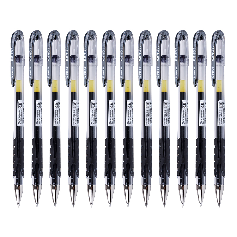 百乐（pilot） BL-WG-38 啫喱笔 0.38mm 12支/盒 （单位：盒）  黑色