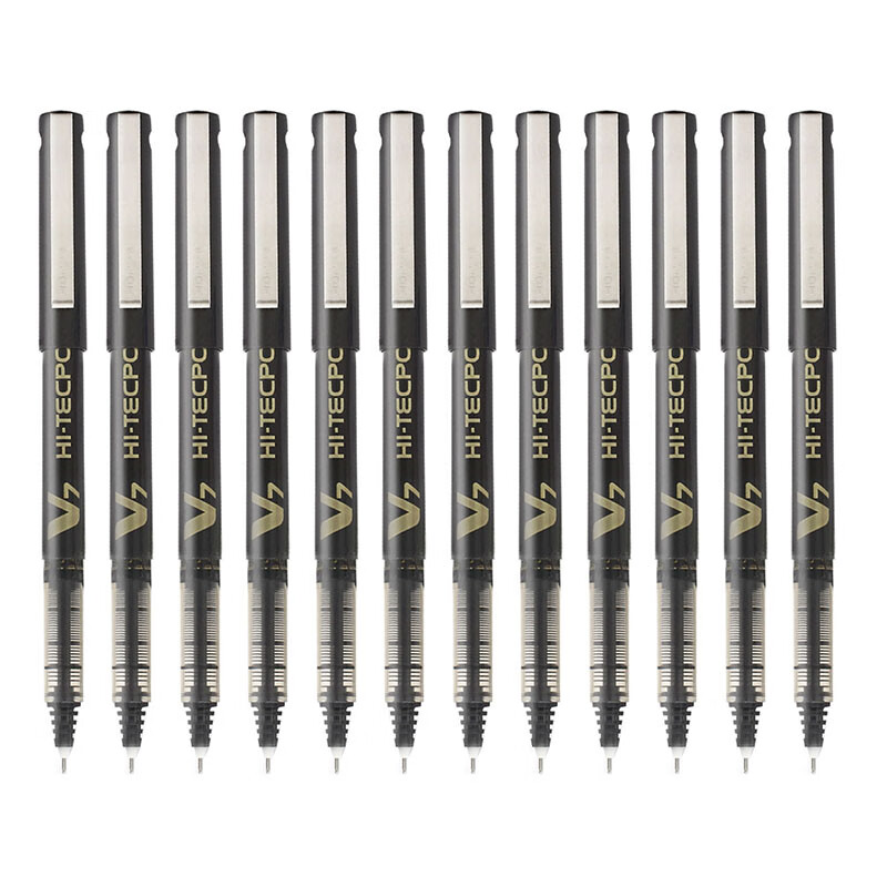 百乐（pilot） BX-V7 V7威宝走珠笔 0.7mm 12支/盒 （单位：盒）  黑色