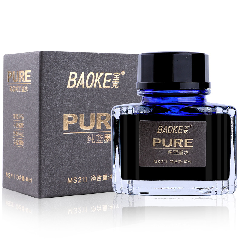 宝克（BAOKE） MS211 钢笔墨水 40ml （单位：瓶）  纯蓝色