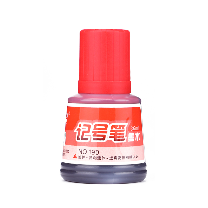 宝克（BAOKE） NO190 记号笔墨水 36ml （单位：瓶）  红色