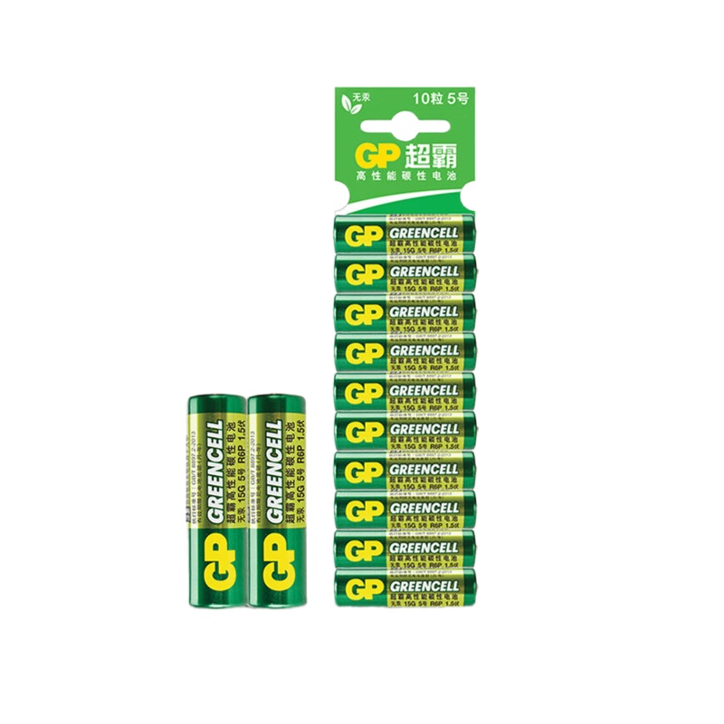 超霸（GP） GP15G-2ISP10 5号碳性电池 10粒/卡 （单位：卡）  
