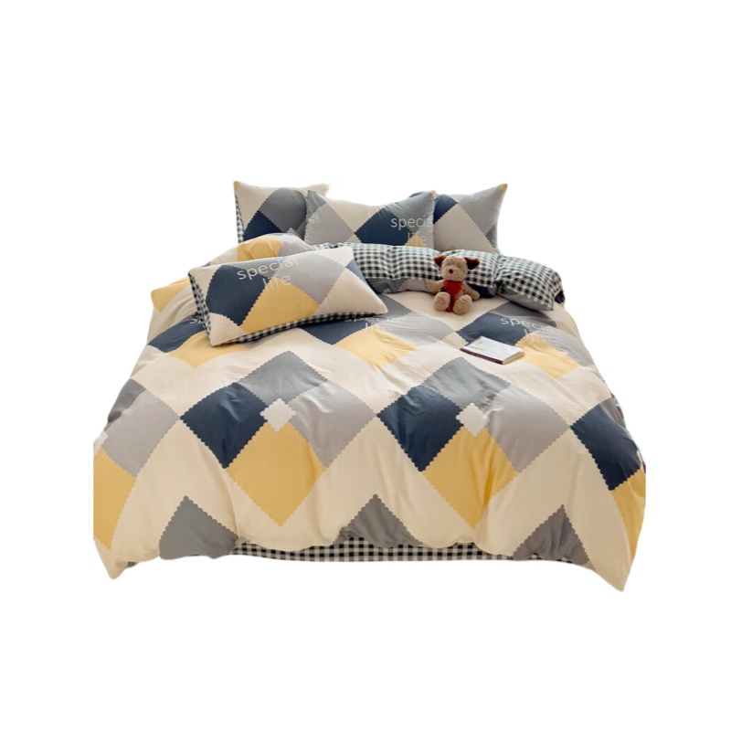 花罗兰（Hualuolan） 青春记忆 40s全棉四件套床单款 被套200*230cm/床单230*250cm/枕套48*74cm*2 （单位：套）  