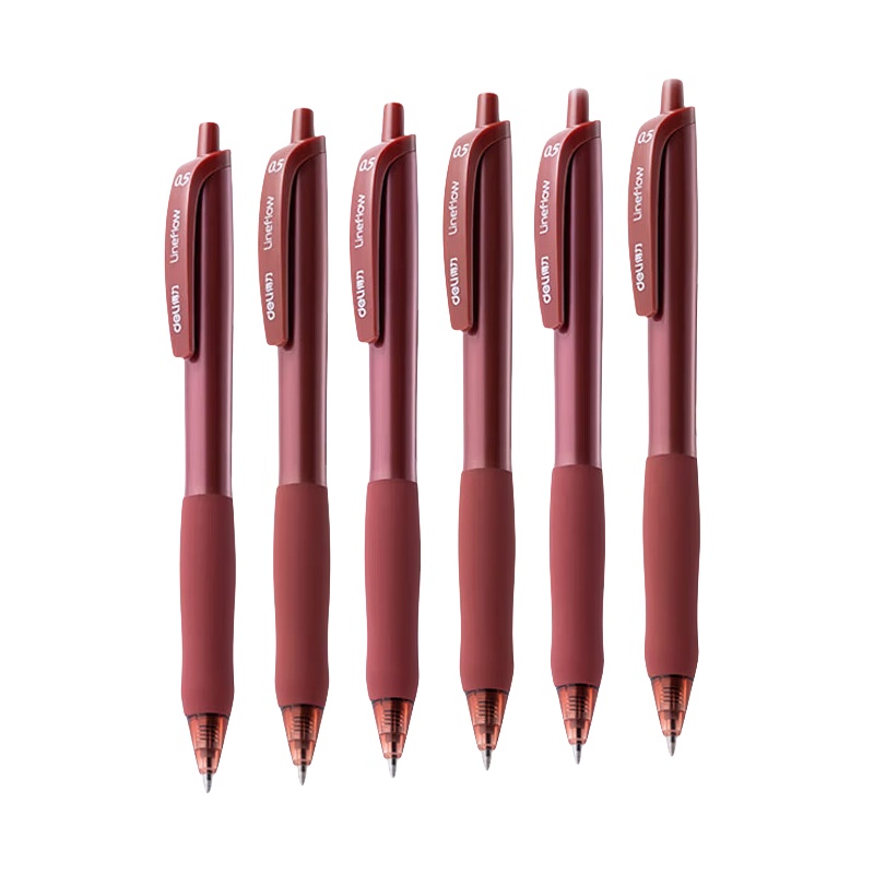 得力（deli） S60 臻顺滑按动中性笔 0.5mm 12支/盒 （单位：盒）  红色