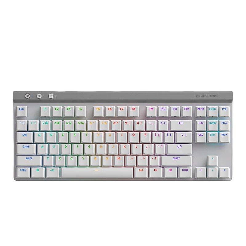 罗技（G） G515 游隼系列 TKL 矮轴无线游戏键盘 T轴 （单位：个）  白色