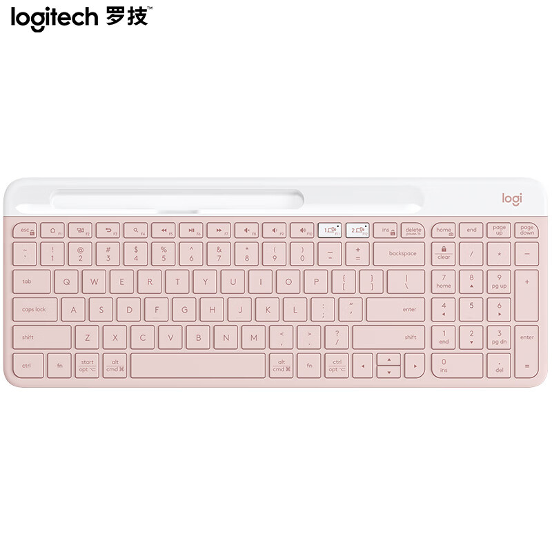 罗技（Logitech） K580 时尚系列 无线键盘 无轴体 （单位：个）  茱萸粉