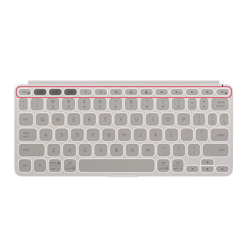 罗技（Logitech） Keys-To-Go 2 无线蓝牙键盘 无轴体 （单位：个）  白色