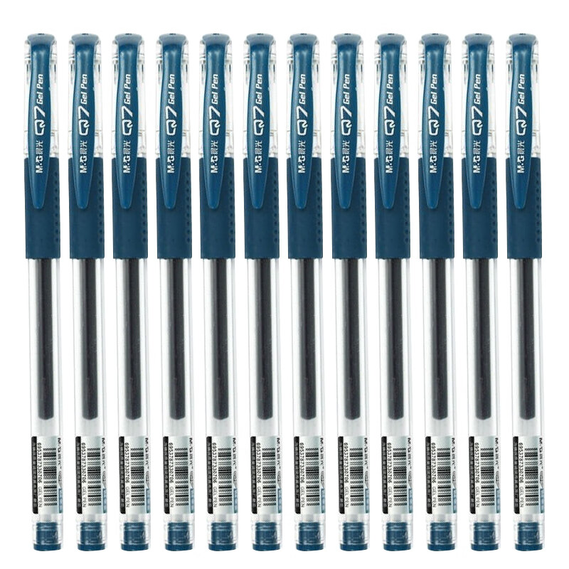 晨光（M&G） Q7 拔盖中性笔 0.5mm 12支/盒 （单位：盒）  墨蓝色
