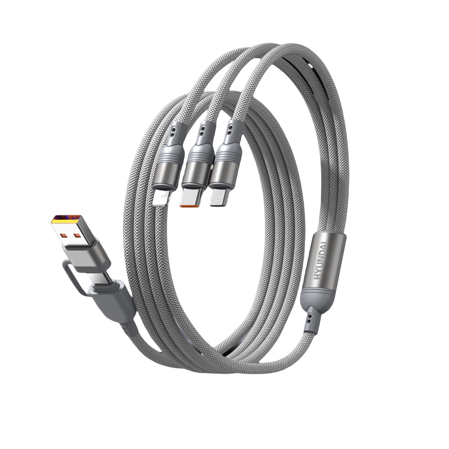 现代(HYUNDAI) YH-NB011 二拖三快充数据线 100W （单位：根）  颜色随机