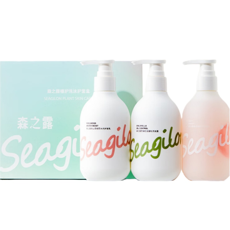 森之露（Seagilon） 桃桃+控油+水光 洗发水+沐浴露+护发素套装 250ml*3瓶/套 （单位：套）  