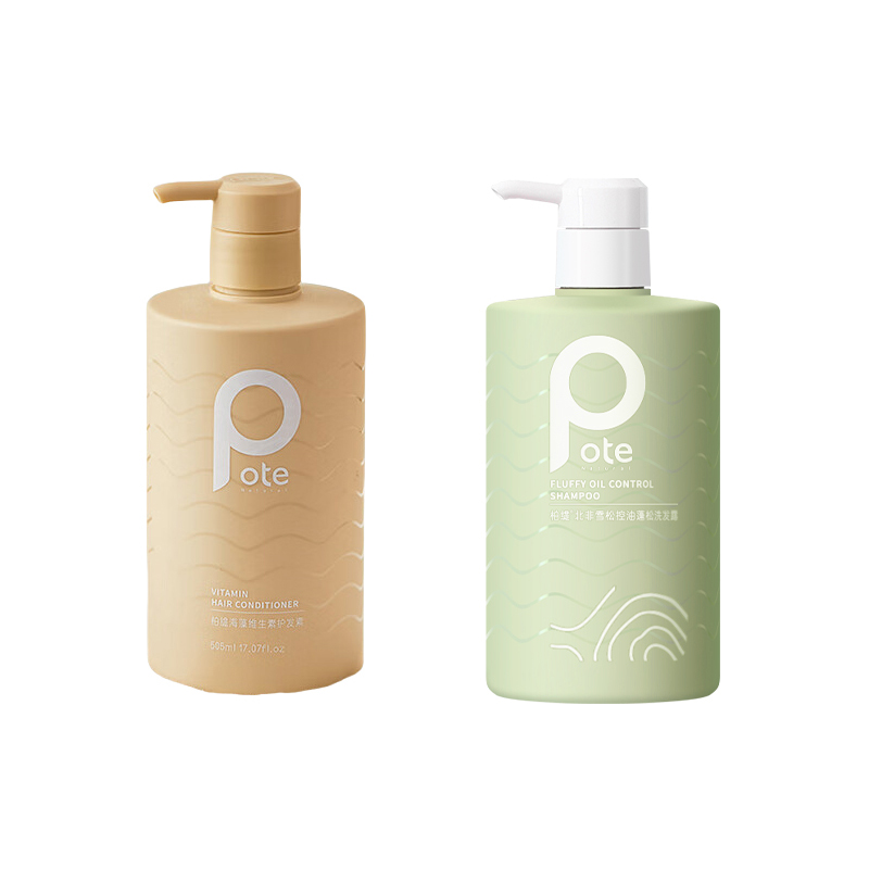 柏缇（POTE） 北非雪松+海藻 控油蓬松洗发露+维生素护发素套装 505ml*2瓶/套 （单位：套）  