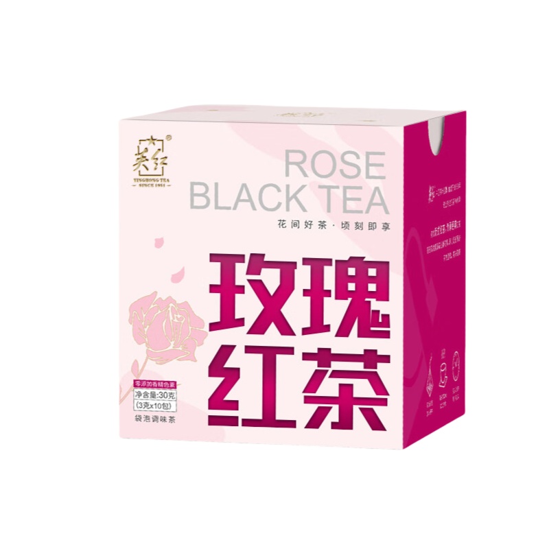 英红 玫瑰红茶 袋泡茶 3克*10袋/盒 （单位：盒）  