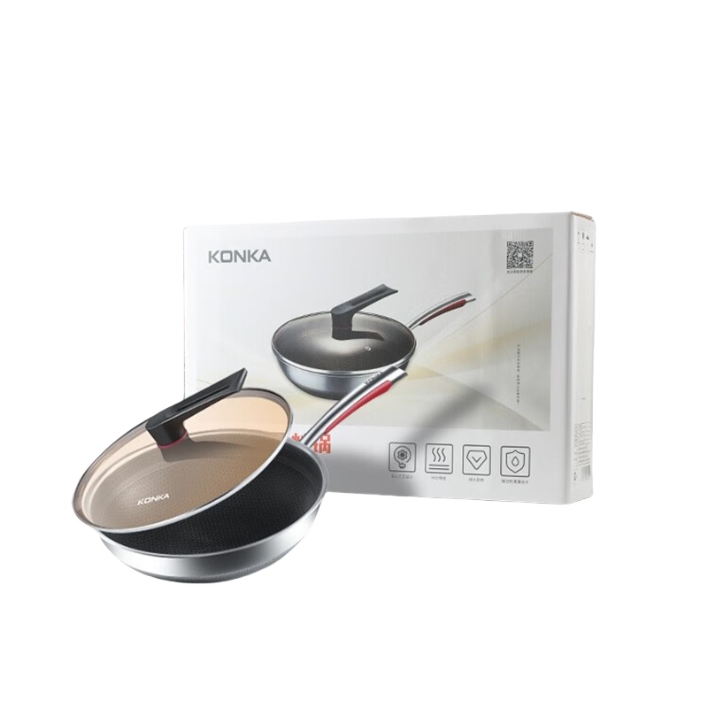 康佳（KONKA） KCG-3009 不锈钢炒锅 30cm （单位：个）  