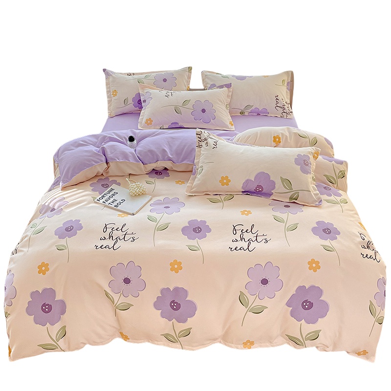 浪莎 LSMM007 加厚磨毛四件套 被套200*230cm/床单230*230cm/枕套48*74cm*2 （单位：套）  初夏