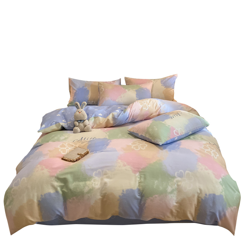 浪莎 LSCM001 纯棉四件套 被套200*230cm/床单230*245cm/枕套48*74cm*2 （单位：套）  渲染