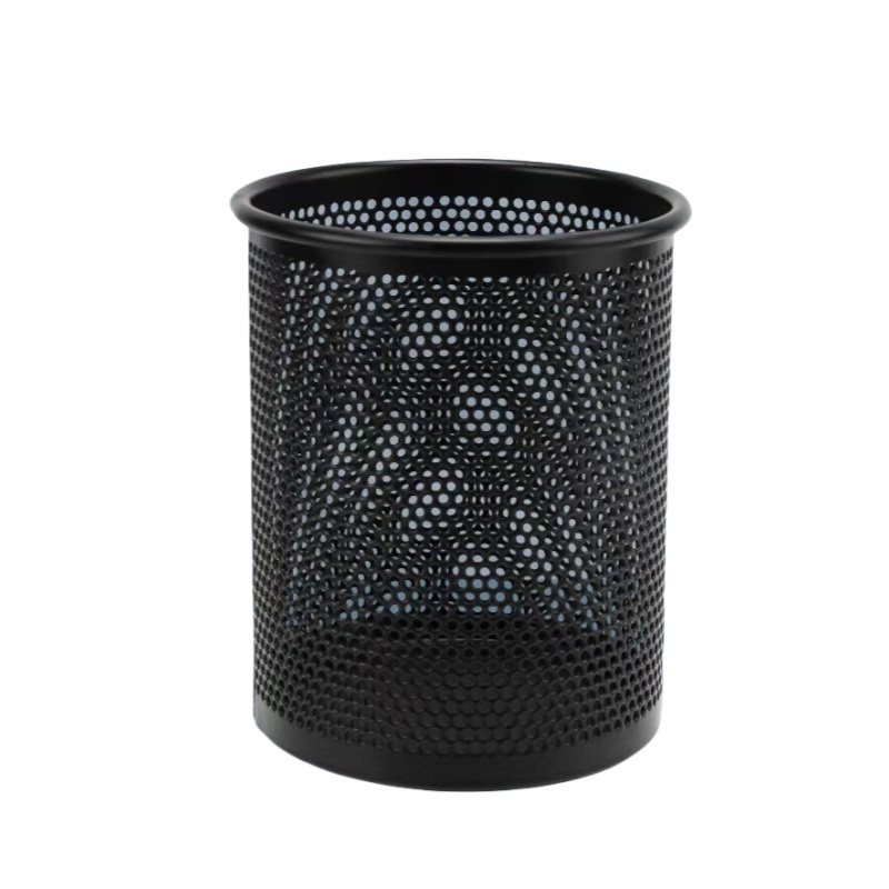 晨光（M&G） ABT98403 金属时尚网格圆形笔筒 100*80mm （单位：个）  黑色