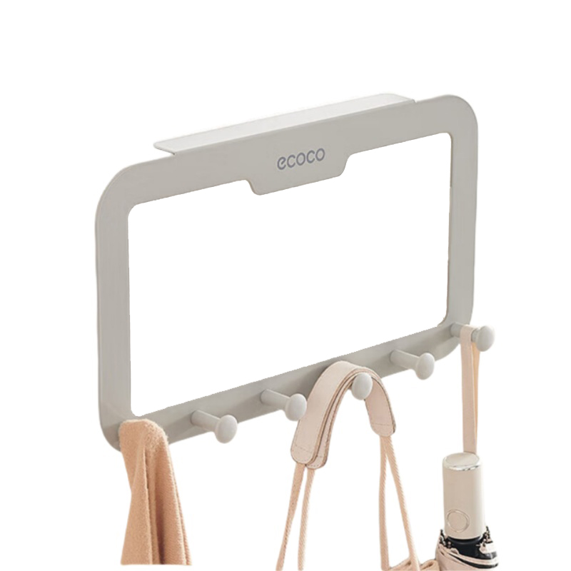 意可可（ecoco） E1605 免钉无痕门后挂钩 250*30*30*220*35*400mm （单位：个）  灰色