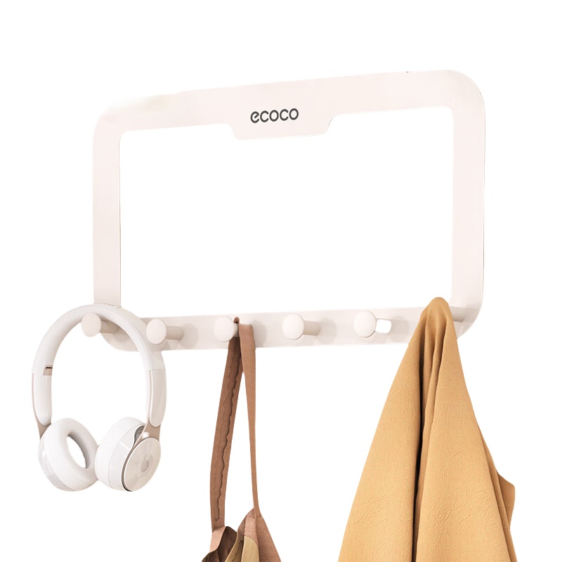 意可可（ecoco） E1605 免钉无痕门后挂钩 250*30*30*220*35*400mm （单位：个）  奶油色