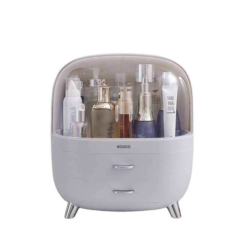 意可可（ecoco） E2014 化妆品收纳盒 340*220*383mm （单位：个）  灰色