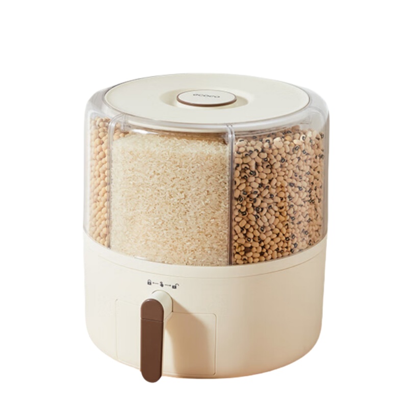 意可可（ecoco） E2332 五谷杂粮收纳盒 270*270*275mm （单位：个）  米黄色