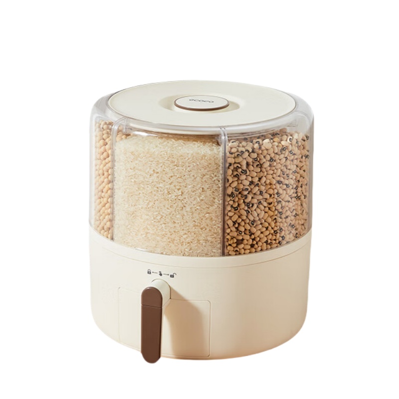 意可可（ecoco） E2333 五谷杂粮收纳盒 270*270*335mm （单位：个）  米黄色