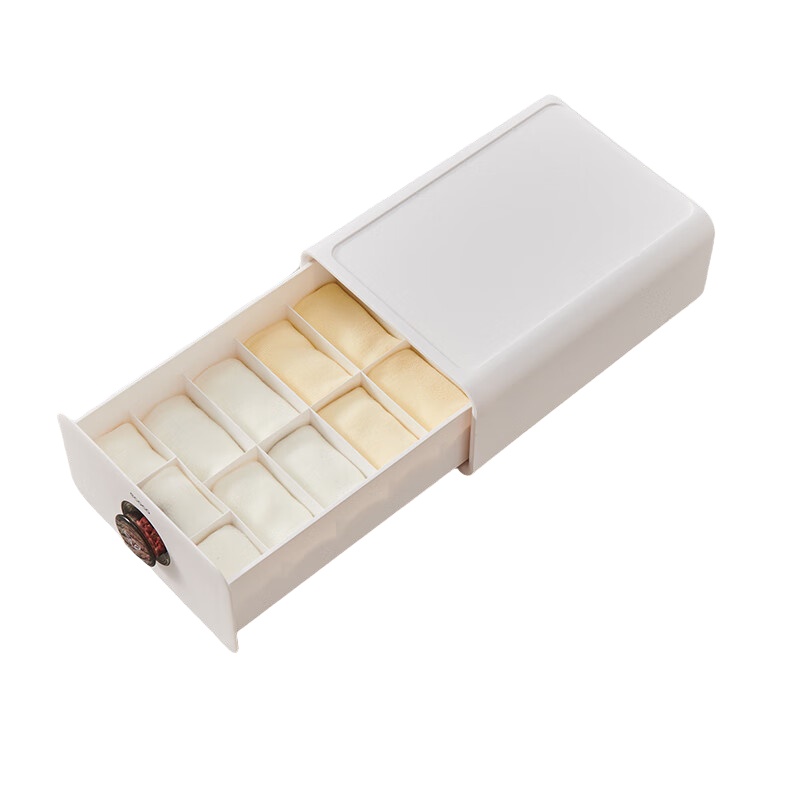 意可可（ecoco） E2340 抽屉式内裤收纳盒 344*250*146mm （单位：个）  雪白色