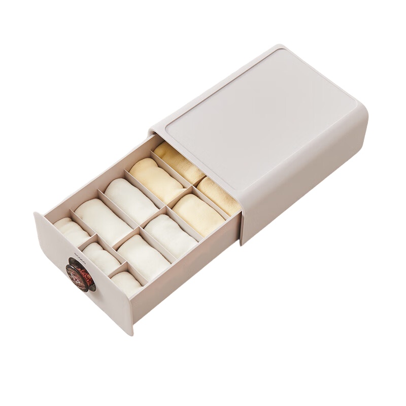 意可可（ecoco） E2340 抽屉式内裤收纳盒 344*250*146mm （单位：个）  浅灰色