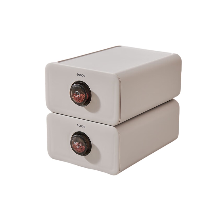 意可可（ecoco） E2340 抽屉式收纳盒 2个/组 （单位：组）  浅灰色