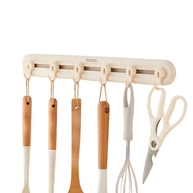 意可可（ecoco） E23154 可滑动免钉挂钩弯钩 38*50*400mm （单位：个）  白色