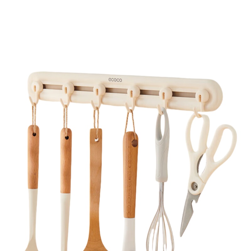 意可可（ecoco） E23154 可滑动免钉挂钩弯钩 38*50*400mm （单位：个）  浅卡其