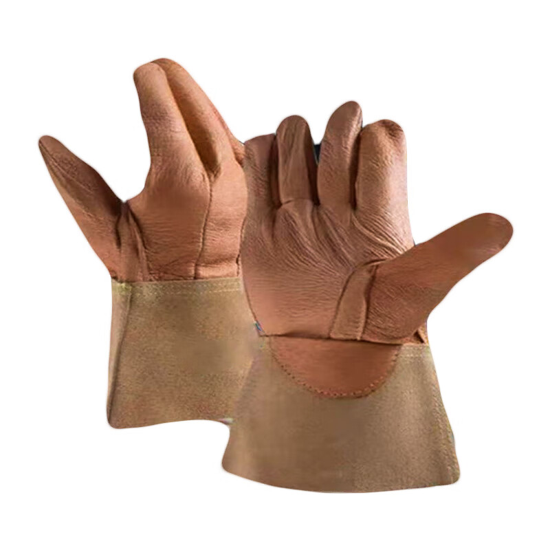 威特仕（WELDAS） 10-2008 猪青皮中袖筒款 手感宝氩弧焊TIG手套 XL （单位：对）  杏色