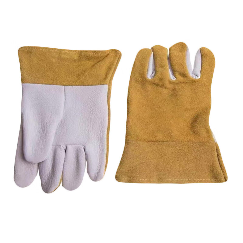 威特仕（WELDAS） 10-2374 驯鹿王鹿青皮掌短袖筒款 手感宝氩弧焊TIG手套 XL （单位：对）  白色